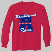 Youth Long Sleeve Rams Shirt - Red