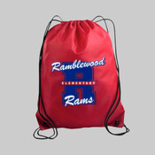 Rams Red Drawstring Backpack