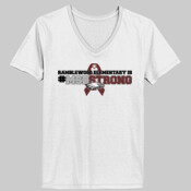 Ladies V Neck - Ramblewood is MSDstrong - White
